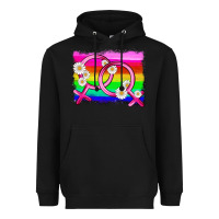 Black lgbtq gender lesbian symbol Heavyweight Hoodie - HRA Design Shop