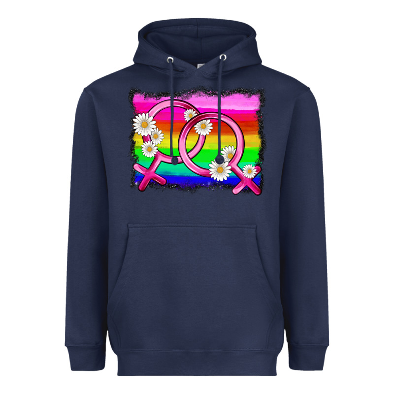 Lgbtq Gender Lesbian Symbol Heavyweight Hoodie by HRA Design Shop | Teevron