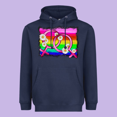 Lgbtq Gender Lesbian Symbol Heavyweight Hoodie Designed By Hra Design Shop
