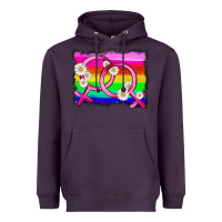 Plum lgbtq gender lesbian symbol Heavyweight Hoodie - HRA Design Shop