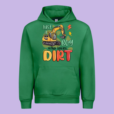 Just A Boy Who Loves Dirt Urban Hoodie Designed By Maliassmallbusiness