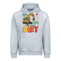 Heather Grey just a boy who loves dirt Urban Hoodie - MaliasSmallBusiness