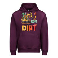 Mauve Wine just a boy who loves dirt Urban Hoodie - MaliasSmallBusiness