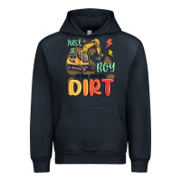 Navy just a boy who loves dirt Urban Hoodie - MaliasSmallBusiness