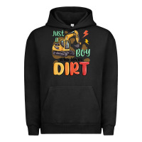 Pigment Black just a boy who loves dirt Urban Hoodie - MaliasSmallBusiness
