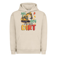 Pigment French Oak just a boy who loves dirt Urban Hoodie - MaliasSmallBusiness