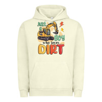 Pigment Pistachio just a boy who loves dirt Urban Hoodie - MaliasSmallBusiness