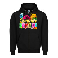 Black summer camping Zipper Hoodie - texasbilliewilder