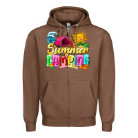 Chestnut summer camping Zipper Hoodie - texasbilliewilder
