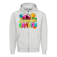 Dove Grey summer camping Zipper Hoodie - texasbilliewilder