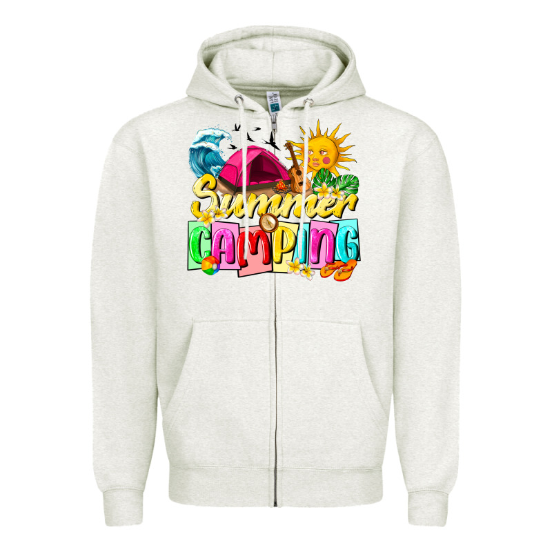 Summer Camping Zipper Hoodie by texasbilliewilder | Teevron