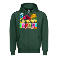 Sports Green summer camping Zipper Hoodie - texasbilliewilder