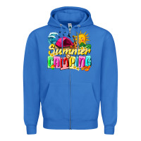 True Royal summer camping Zipper Hoodie - texasbilliewilder