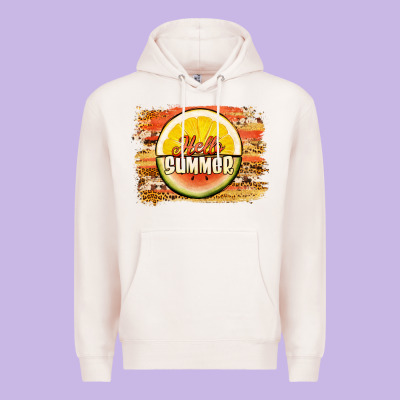 Hello Summer Watermelon Lemon Premium Hoodie Designed By Jasminsmagicworld