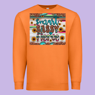 Smart  Sassy Fierce Premium Sweatshirt Designed By Jahusdesignshop