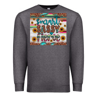 Charcoal Heather smart  sassy fierce Premium Sweatshirt - JahusDesignShop