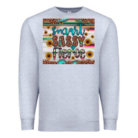 Heather Grey smart  sassy fierce Premium Sweatshirt - JahusDesignShop