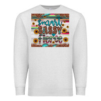Oatmeal Heather smart  sassy fierce Premium Sweatshirt - JahusDesignShop