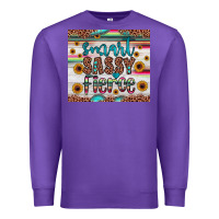 Purple smart  sassy fierce Premium Sweatshirt - JahusDesignShop