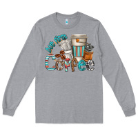 Heather Grey but first coffee Long Sleeve Tee - texasbilliewilder