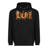 Black Fall Coffee Drink Heavyweight Hoodie - RacoonDesign