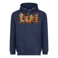 Navy Fall Coffee Drink Heavyweight Hoodie - RacoonDesign
