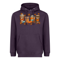 Plum Fall Coffee Drink Heavyweight Hoodie - RacoonDesign