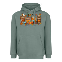 Sage Fall Coffee Drink Heavyweight Hoodie - RacoonDesign