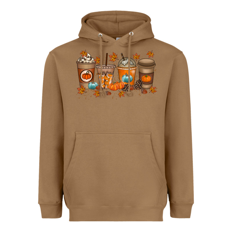 Fall Coffee Drink Heavyweight Hoodie by RacoonDesign | Teevron