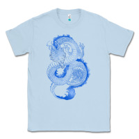 Dusty Blue blue dragon Classic Tee - RanaPortraitStore