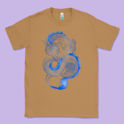 Blue Dragon Classic Tee Designed By Ranaportraitstore