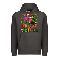 Smoke flamingo merry christmas Premium Hoodie - AdoDesignShop