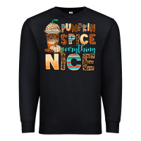Black pumpkin spice everything nice Premium Sweatshirt - AdoDesignShop