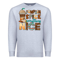 Heather Grey pumpkin spice everything nice Premium Sweatshirt - AdoDesignShop