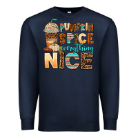 Navy pumpkin spice everything nice Premium Sweatshirt - AdoDesignShop