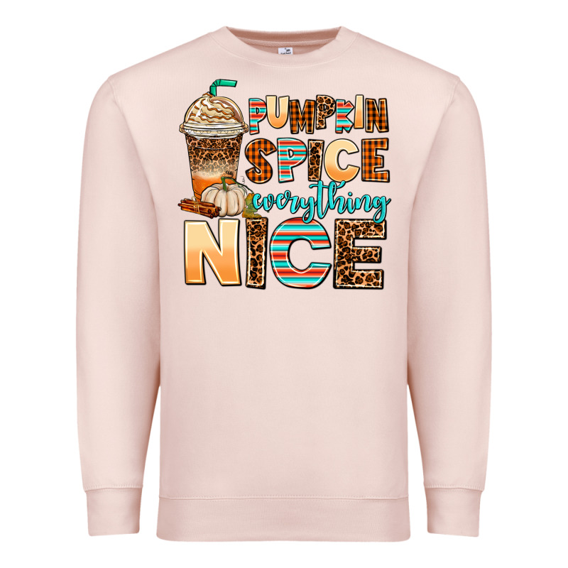 Pumpkin Spice Everything Nice Premium Sweatshirt by AdoDesignShop | Teevron
