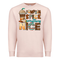 Pale Pink pumpkin spice everything nice Premium Sweatshirt - AdoDesignShop