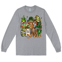 Heather Grey camp crew with gnomies Long Sleeve Tee - texasbilliewilder