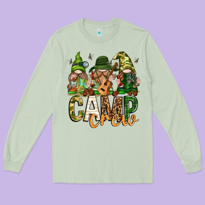 Long Sleeve Tee camp crew with gnomies