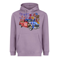 Lavender western truck fourth of july america Heavyweight Hoodie - FaDigitalArtStudio