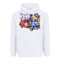 White western truck fourth of july america Heavyweight Hoodie - FaDigitalArtStudio