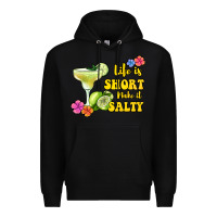 Black life is short make it salty Premium Hoodie - Jasminsmagicworld
