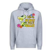 Heather Grey life is short make it salty Premium Hoodie - Jasminsmagicworld