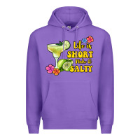 Purple life is short make it salty Premium Hoodie - Jasminsmagicworld