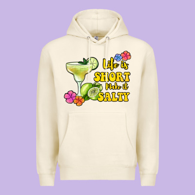 Life Is Short Make It Salty Premium Hoodie Designed By Jasminsmagicworld