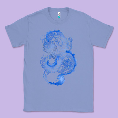 Blue Dragon Classic Tee Designed By Ranaportraitstore