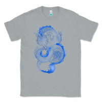 Heather Grey blue dragon Classic Tee - RanaPortraitStore