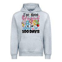 Heather Grey 100 days of school Urban Hoodie - MaliasSmallBusiness
