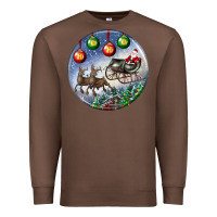 Chestnut santa claus with deer christmas ornament Premium Sweatshirt - BundleAndBundleShop