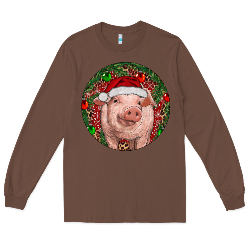 Pig Christmas Long Sleeve Tee by RanaPortraitStore | Teevron